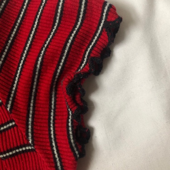 Garage: Red Stripped Top❣️ - Picture 4 of 5